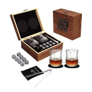 Whiskey Set In Wooden Box