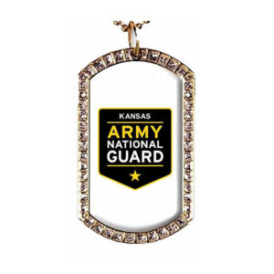 QUIKTURN Full Color Jeweled Gold Dog Tag