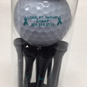 Golf Balls and Tees in a Tube