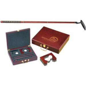 Golf Putter Set Game in Wood Case