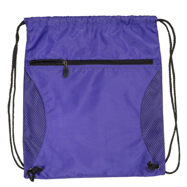 Drawstring Bag with Mesh Inserts - Image 5
