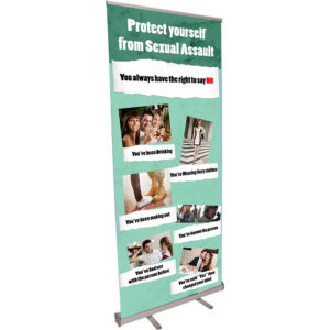 Protect Yourself form Sexual Assault Retractable Banner