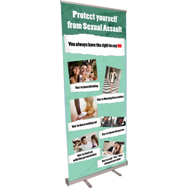 Protect Yourself form Sexual Assault Retractable Banner