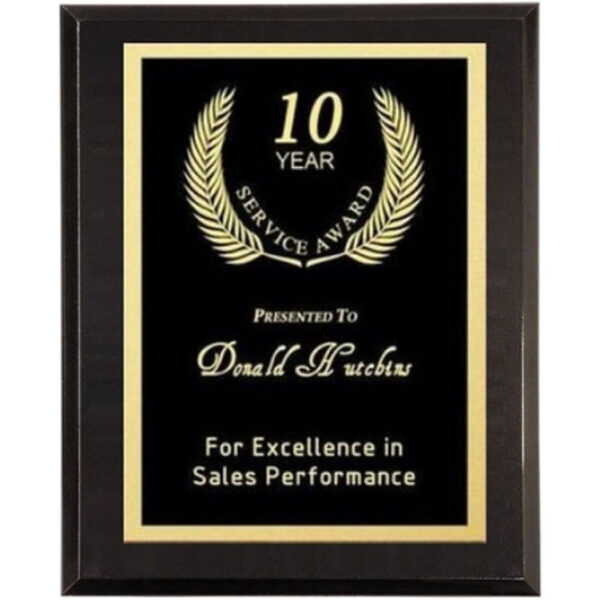 High Gloss Black Plaque 6" x 8"
