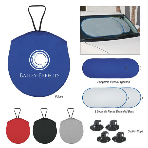 Collapsible Auto Sun Shade with Suction Cups - Image 3
