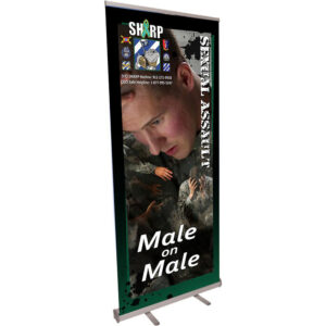 Male on Male Entrance Retractable Banner