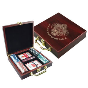 Poker Set Rosewood Piano Finish