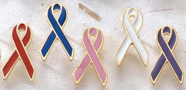 Gold Trimmed Awareness Lapel Pins - Image 2
