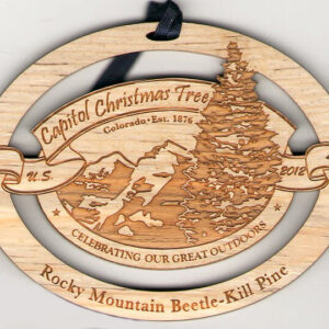 3.5" Laser Engraved Solid Hardwood Ornament