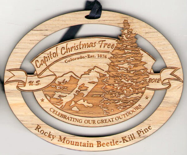3.5" Laser Engraved Solid Hardwood Ornament
