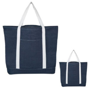 Denim Shopping Tote Bag