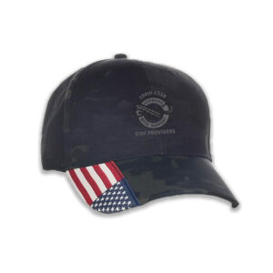 Black Multicam Cap w/ Flag Visor