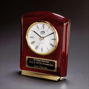 Cornell Desk Clock with Brass Accents