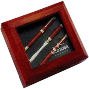 Desktop Gift Box Set with Ballpoint Pen, Pencil & Magnifier