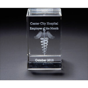 3D Crystal Block Medium Award
