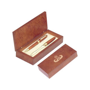 Rosewood Pen and Letter Opener Set in Burl wood Finish Box