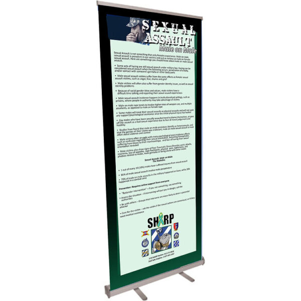 Male on Male Information Retractable Banner