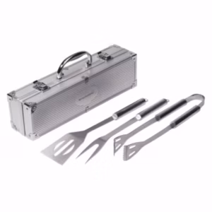 BBQ Tool Set with Aluminum Case 3-Piece Set