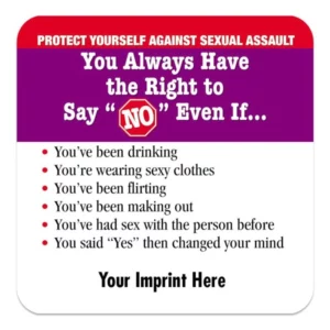 Right To Say NO magnetic sign