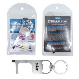 Stainless Steel NO Touch Tool with Stylus and Bottle Opener