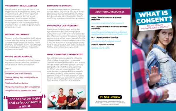 What is Consent? Avoid Sexual Harassment & Assault Pamphlet - Image 2