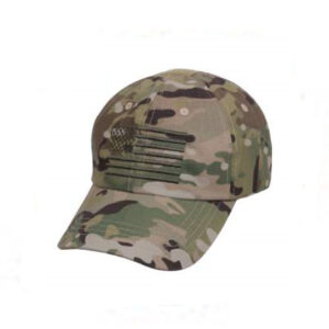 Tactical Operator Cap with Pre-embroidered flag on the front
