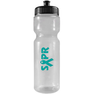 28 oz. Transparent Bike Bottle with Push/Pull Lid