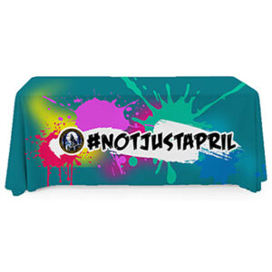 6' Fitted to 8' Flat Convertible, Dye Sublimation Table Cover