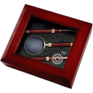 Desk gift box set with Magnifer, Ballpoint Pen and Mechanical Pencil