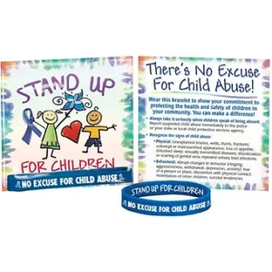 Awareness Silicone Bracelet With Prevention Tips Card