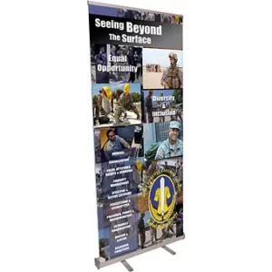 Seeing Beyond the Surface Military Retractable Banner