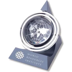 Pyramid Globe Clock & Frame