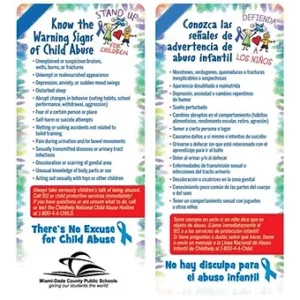 Know the Warning Signs of Child Abuse Card