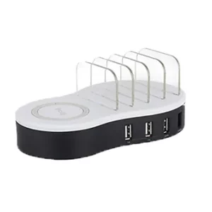 Smart Four Port USB + Wireless Charging Station