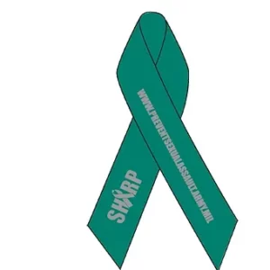 5/8" x 3 1/2" Awareness Ribbon (folded) Imprinted with Pin