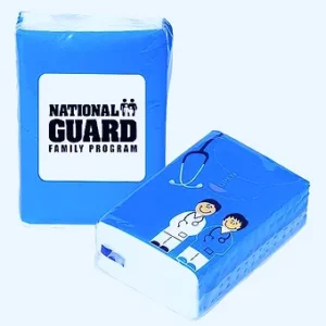 Mini Tissue Packet w/ Doctor and Nurse graphic