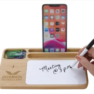 Bamboo 10W Wireless Charging Base with Dry Erase Board