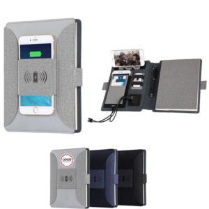 8000mAh Business Padfolio w/ Wireless Charger & USB